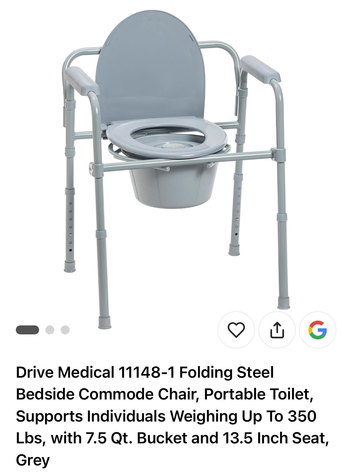 New In Box Commode Toilet Seat Raised With Handles