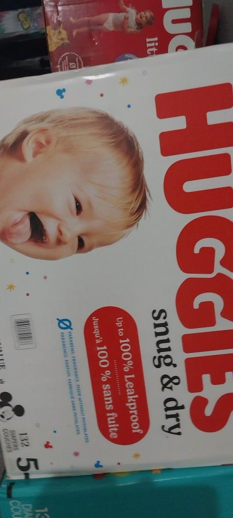 HUGGIES AND PAMPERS SIZE 5 $38 EACH