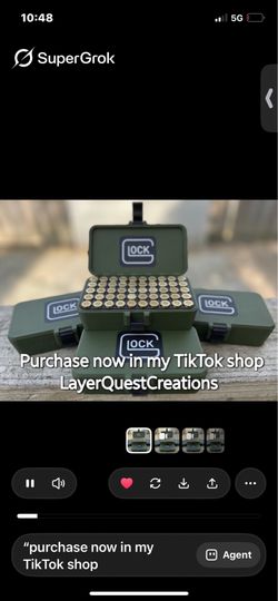 3D Printed “9mm GLOCK 50rds” Ammo Box - Tactical Storage Case (Black / Tan / Green)