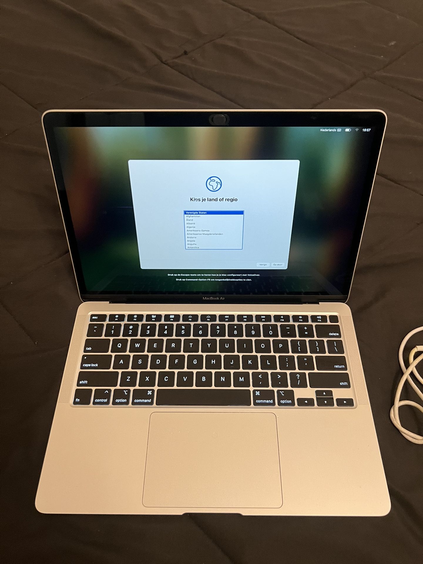 MacBook Air M1 (2020) – Fair Condition, Works Great, Screen Line
