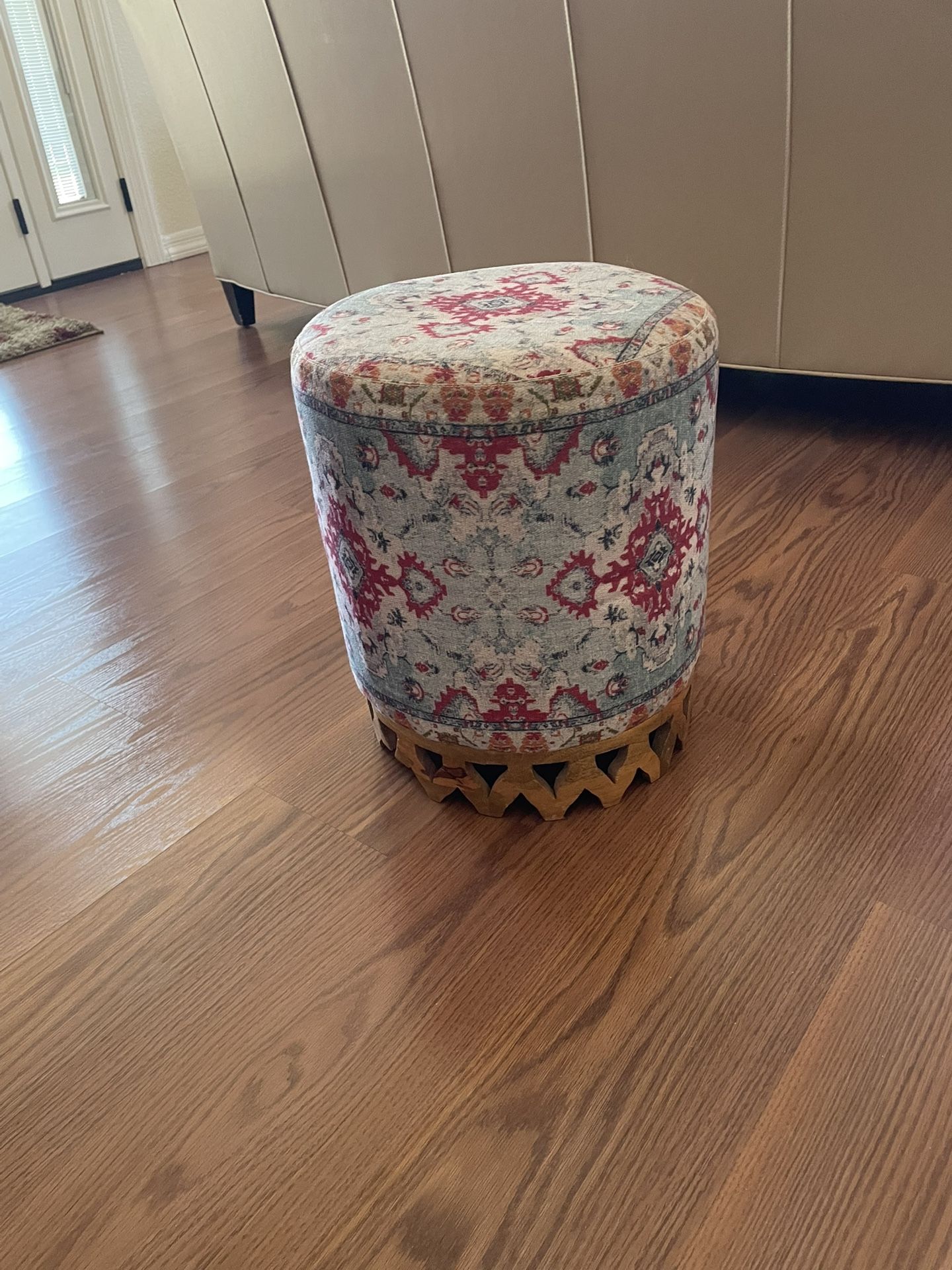 Boho, Moroccan Round Upholstered Stool