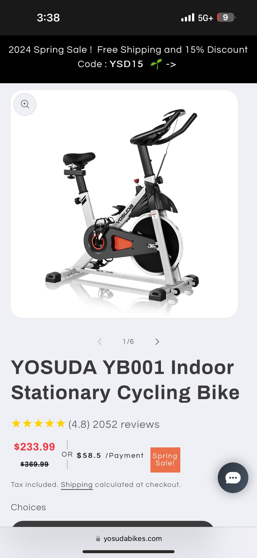 Yosuda Exercise Bike 