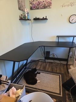 CubiCubi 53 inch Diamon L Shaped Gaming Desk