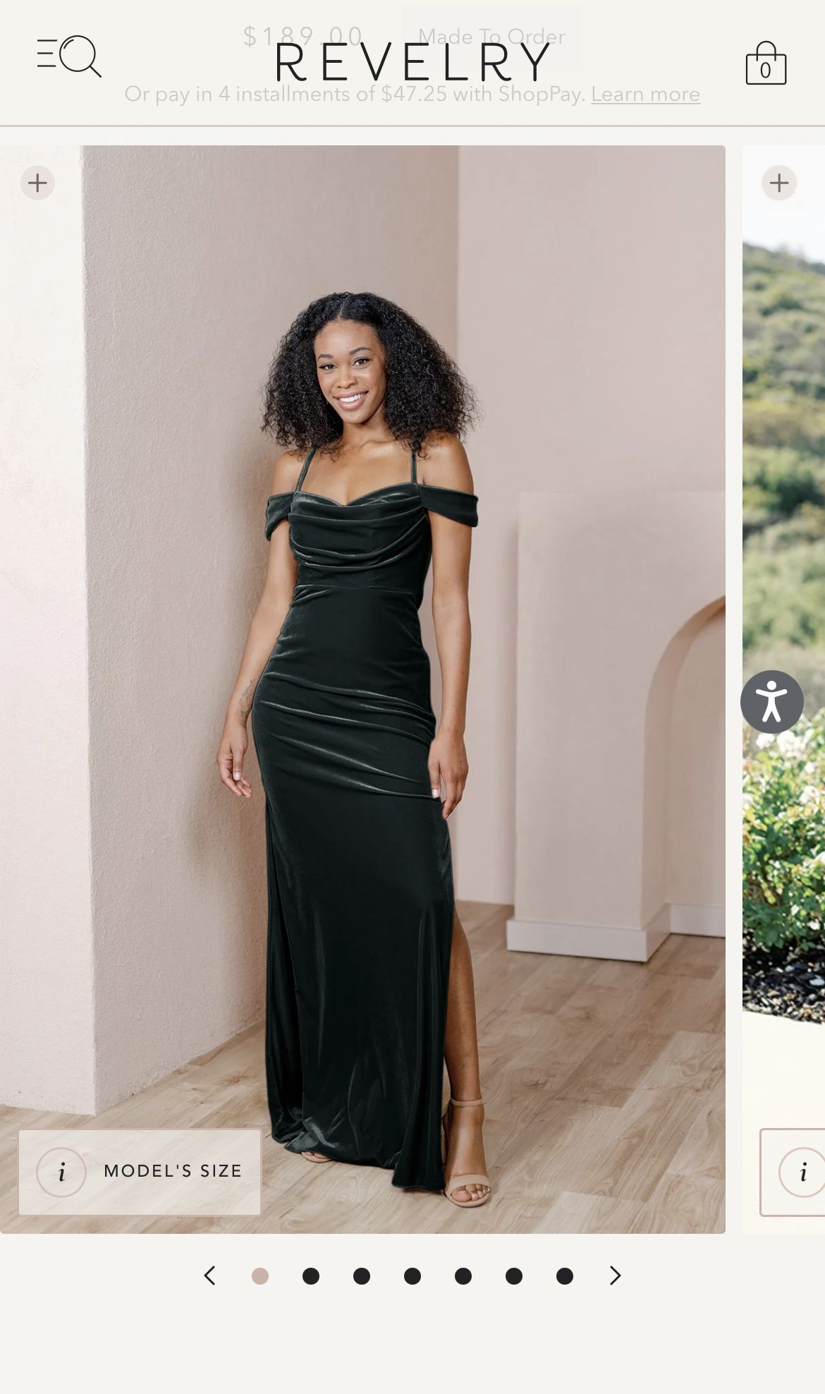 Revelry Sienna Velvet Bridesmaid Dress Sz 14 for Sale in Austin, TX