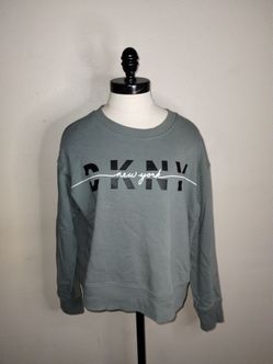 DKNY Sport Green Women's Pullover Cropped Sweater Size Medium