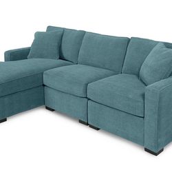 3-Piece Fabric Chaise Sectional Sofa, raymour and flanigan 
