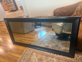Large Rectangular Wall Mirror Black Frame
