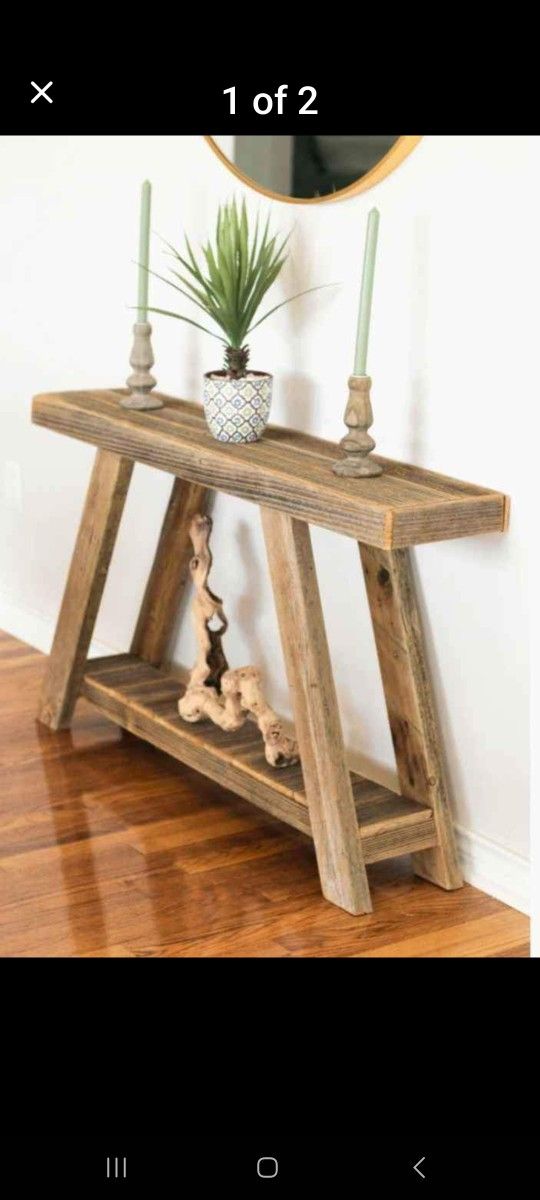 Handcrafted Entryway Or Hallway Table