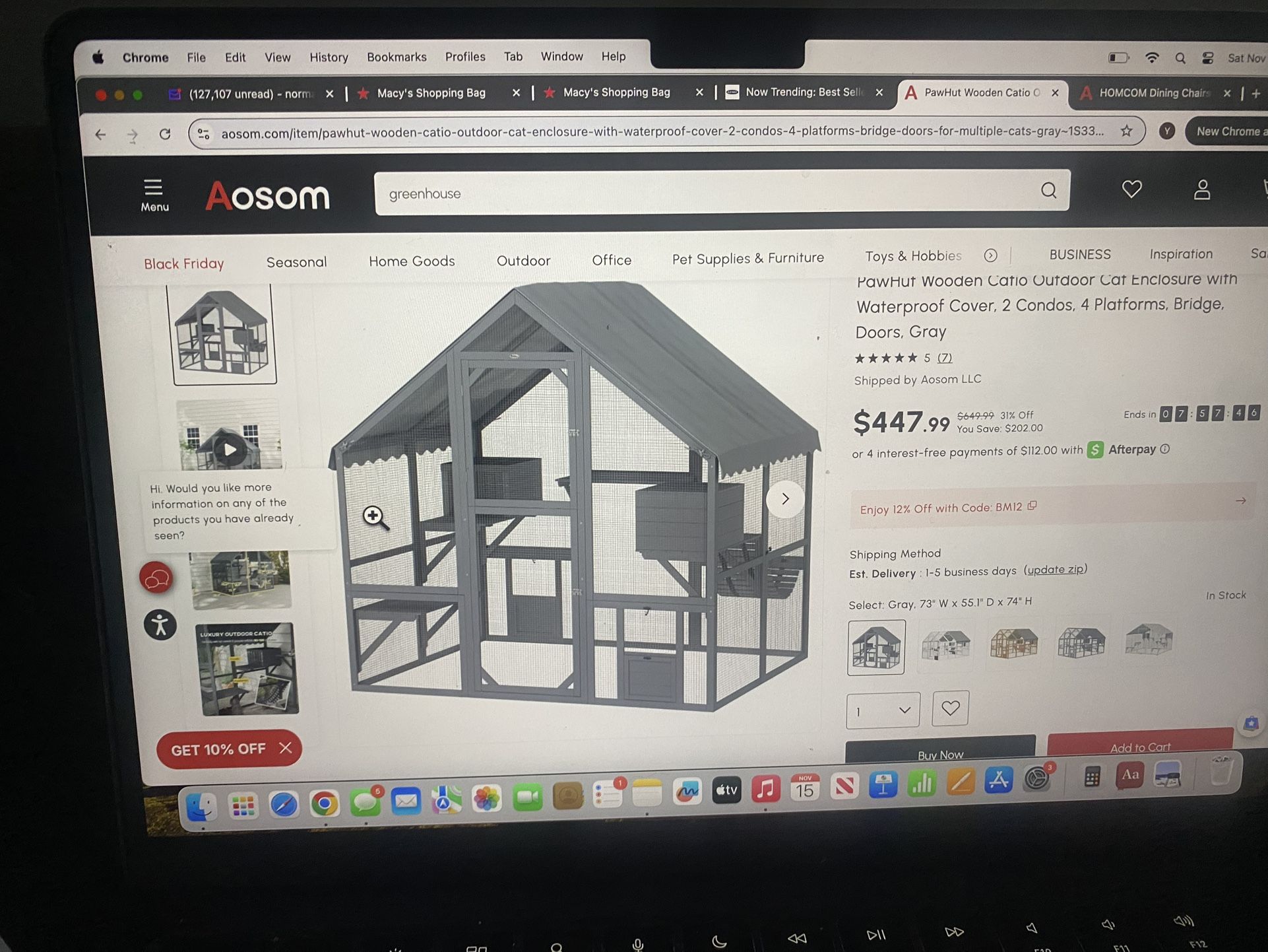 Casita Para Gato  /paw Hut Wooden Catio Outdoor