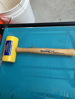 Estwing 12 oz. Mallet head Is made of ultra-hard plastic and a hickory handle