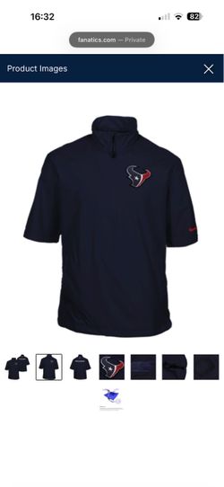 Nike Houston Texans Short Sleeve Quarter-Zip Jacket