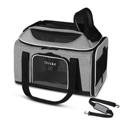 XX Petskd Top-Expandable Pet Carrier 17x11x9.5 Inches Alaska Airline Approved, Soft-Sided Carrier