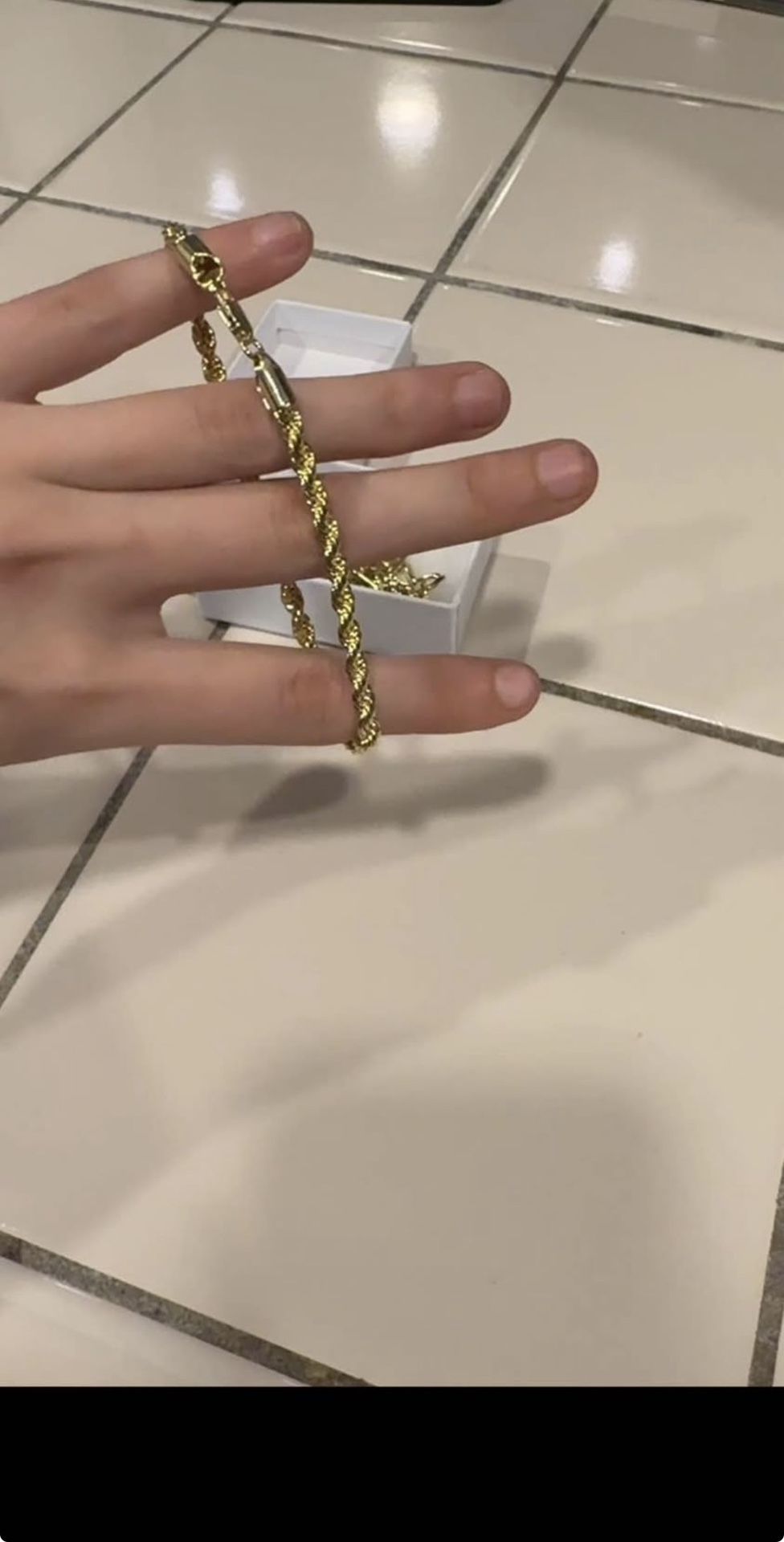 14k Gold filled Rope Bracelet 8in 4mm