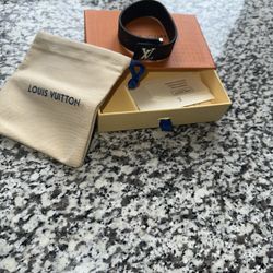 Lv Slim Bracelet Monogram Brown 