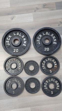 Vintage Jack LaLanne Olympic Weight Plates – 65 lbs Total
