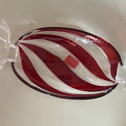 Vandeja De Poner Dulces En. Navidad. De Vidrio