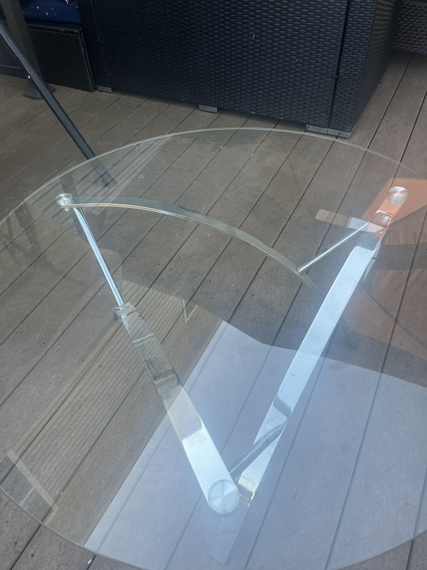Glass Table For Sale  Like New 