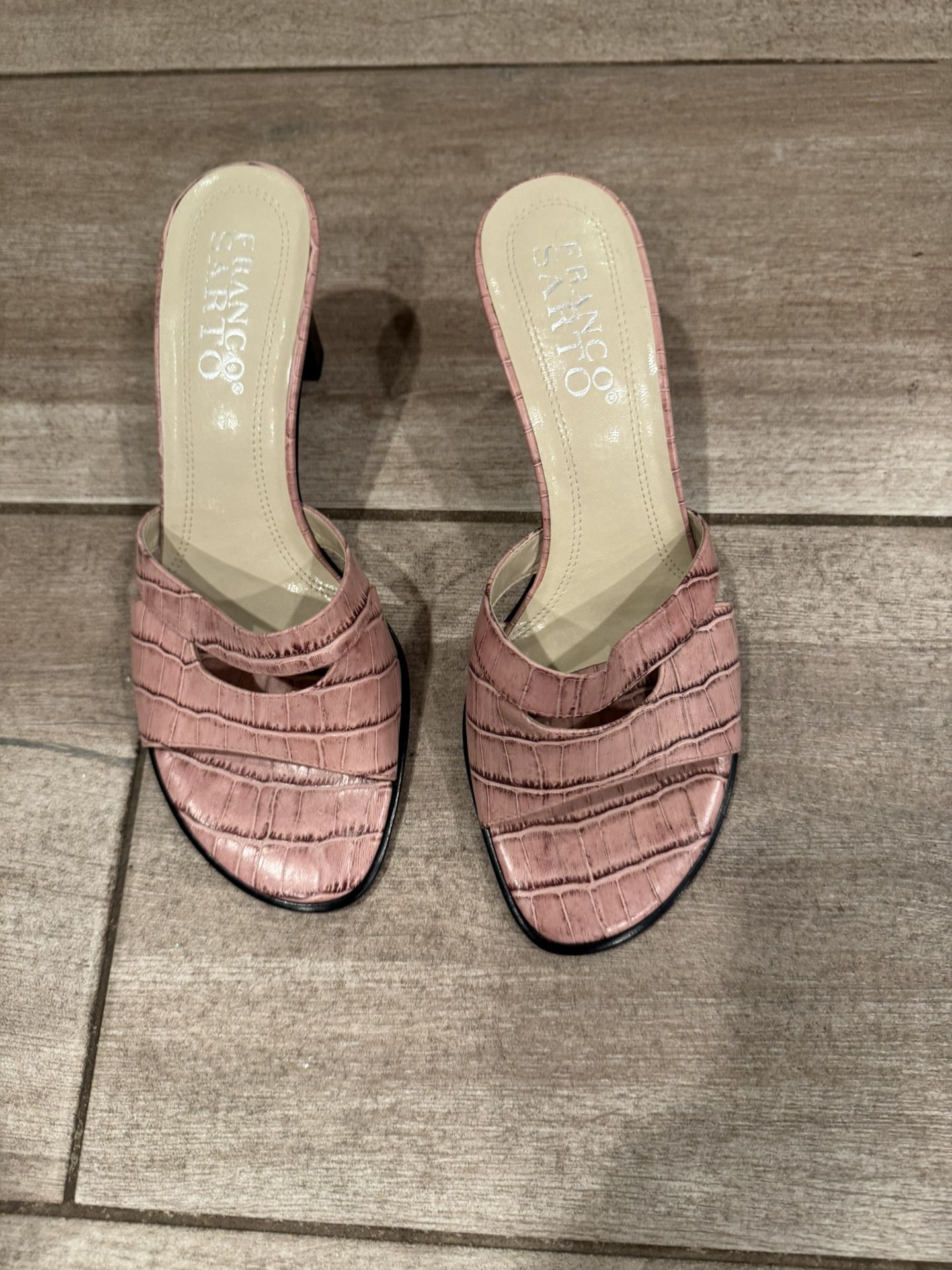 FRANCO SARTO CROCODILE SLIDES