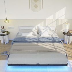 BRAND NEW California King Size Floating Bed Frame with LED