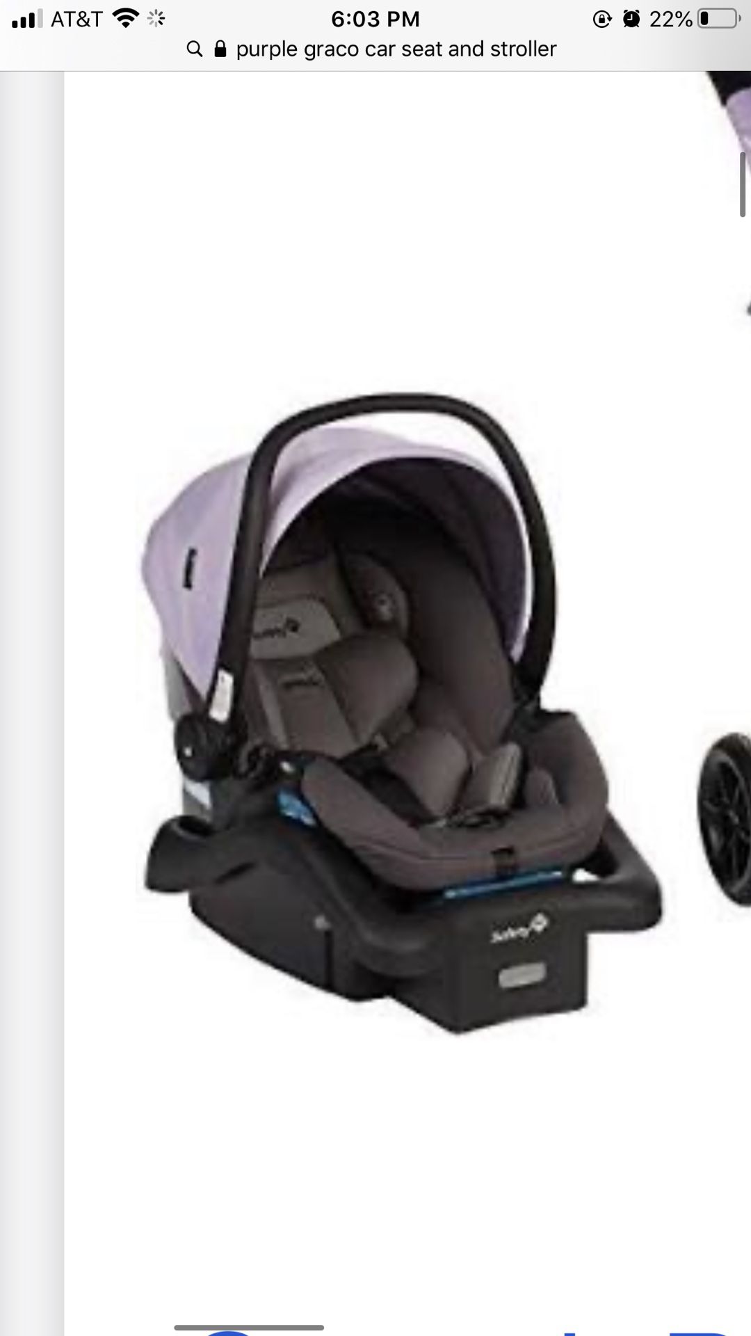 Baby girl car seat with base