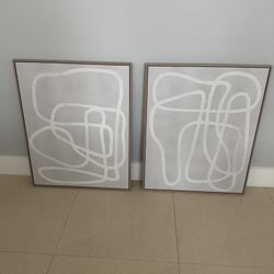 2 wall art frames  25x31