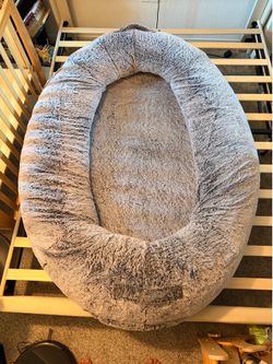 Original Plufl Human Dog Bed – Gray