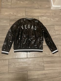 Black Sequin VEGAS Zip Up Jacket New