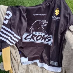 Columbus Crows Small Number 22 Donahue Hockey Jersey