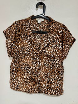 L.I.F.E Leopard Print Blouse (SIZE: Medium)