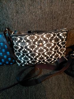 Coach Peyton Dream C Signature East West Swingpack Black and Grey crossbody bag $35