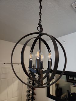 Like New.Dark Bronze Chandelier