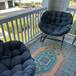Two papasan Rocking Chairs