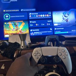 Ps5 With 2 Controllers And Charger Block And Head Set I Have Games Already On It 2k25 Madden 25 College 25 And Grand Theft Auto