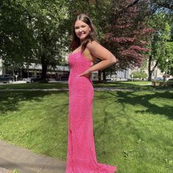 Hot Pink Prom Dress 