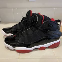 Jordan 6 rings black and red Jordans shoes