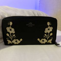 Brand New Black Leather Coach Wallet Unique