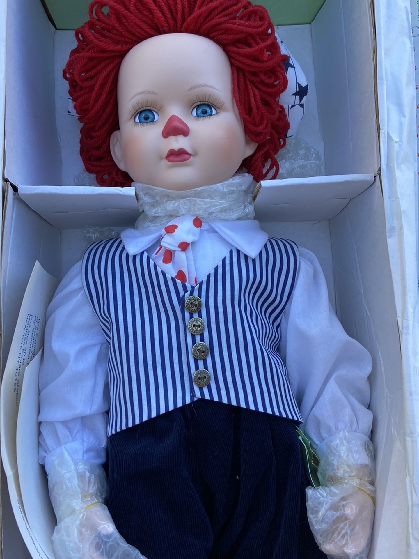 Seymour Mann “Raggedy Andy” Porcelain Collectible Doll