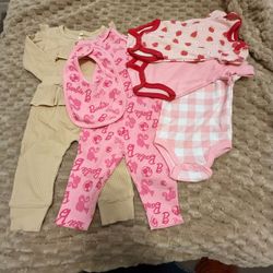 Baby girl, clothes, 3 to 6 months