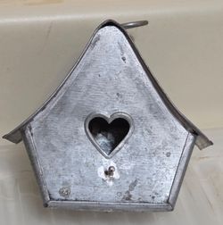 Vintage Mini Metal Birdhouse