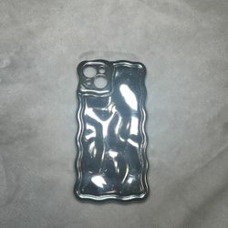 Patterned Electroplated Meteorite Silver Phone Case