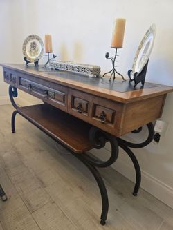 Antique buffet table