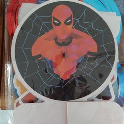 Spiderman Party Stuff. Table Standups 4, Hanging Spideys And Hanging Spheres  Ballons