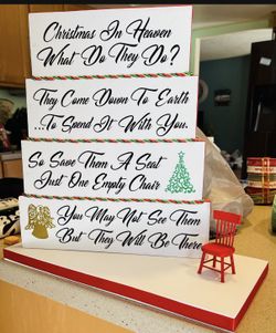 ✨ Christmas in Heaven Memorial Sign – Handmade Holiday Decor ✨