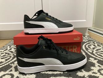 BRAND NEW PUMA Caven 2.0 Sneakers Men’s Size 10 Black White Gold NWT UNISEX