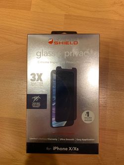 Zagg Invisible Shield Glass + Privacy Screen Protector for iPhone X/XS
