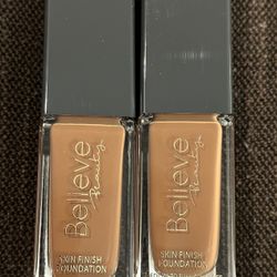 Believe Beauty Skin Foundations Sable Medium To Full Coverage Makeup lot of 2
