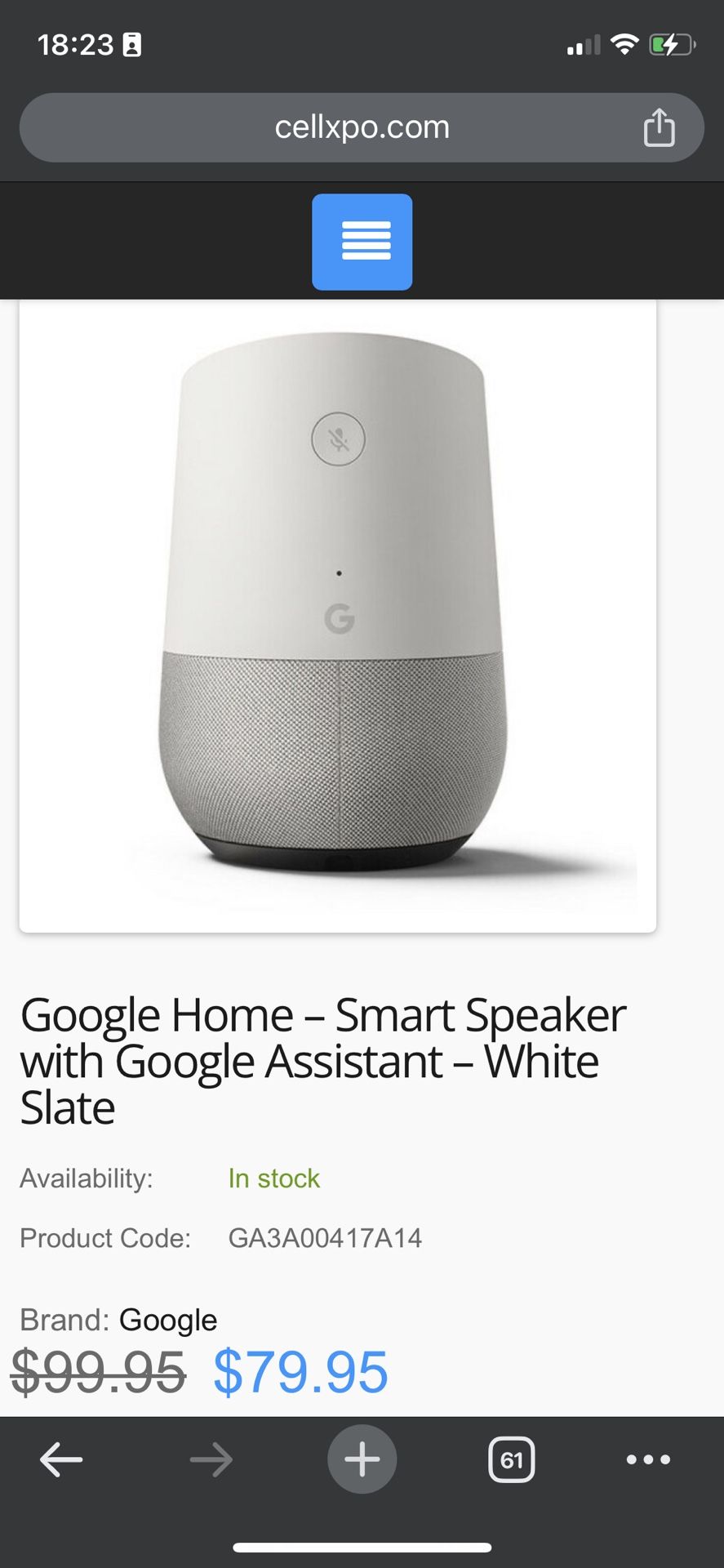 Google Home Smart Speaker