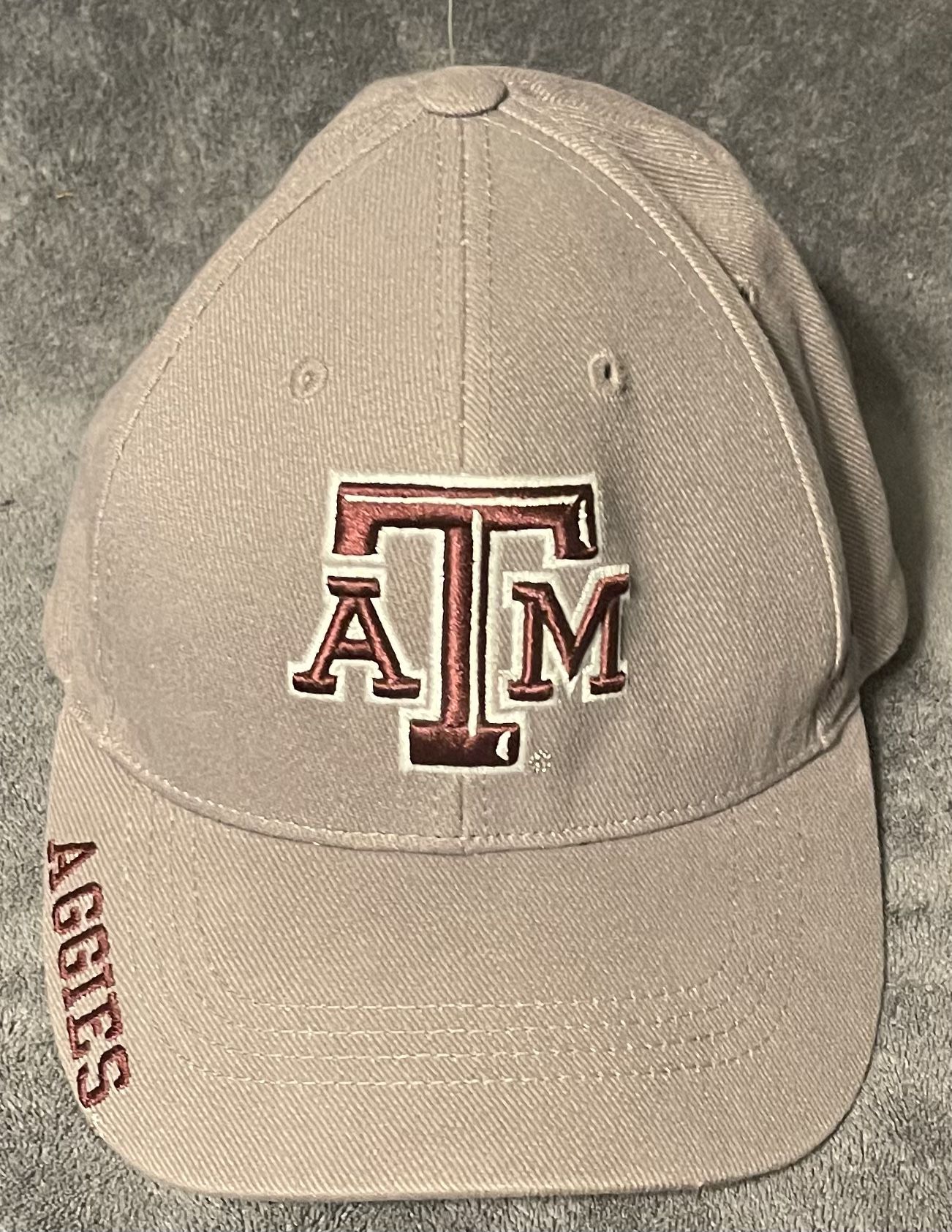 Texas A&M University Baseball Cap One Size Fits All Adjustable Hook & Loop Band.