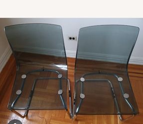 Light Gray Clear Chair Set Of 2