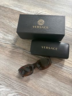 Versace Tortoise Sunglasses with Case and Box